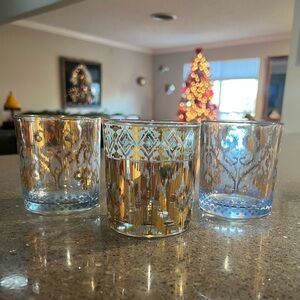 Anthropologie Patina Vie 3 piece glassware set